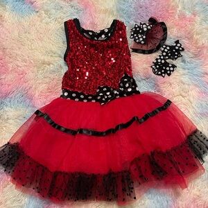 Weissman Red and black dance costume
